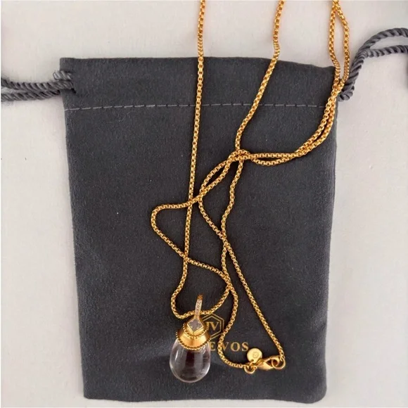 Julie Vos Gold and White Teardrop Necklace - Picture 7 of 9